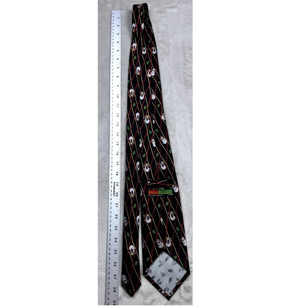Holiday Traditions All Silk Hand Made Snowman Holly Christmas Necktie‎